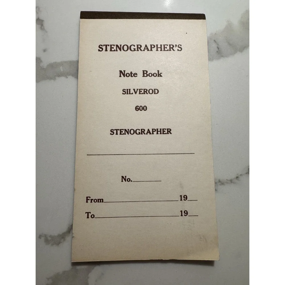 Stenographer's Notebook Silverod No. 600 New Unused Lined Pages Vintage